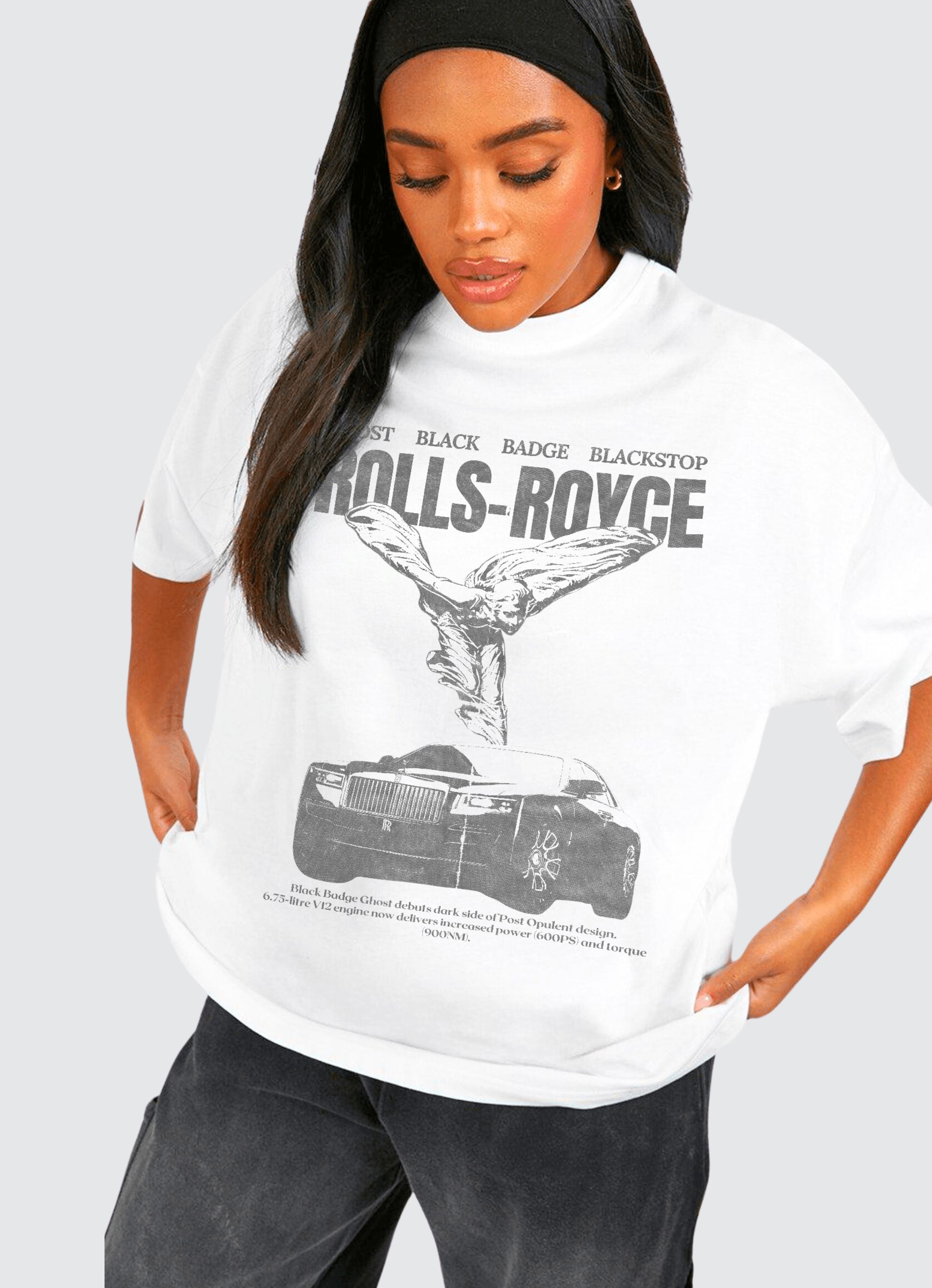 Rolls-Royce Angel White Oversized T-shirt