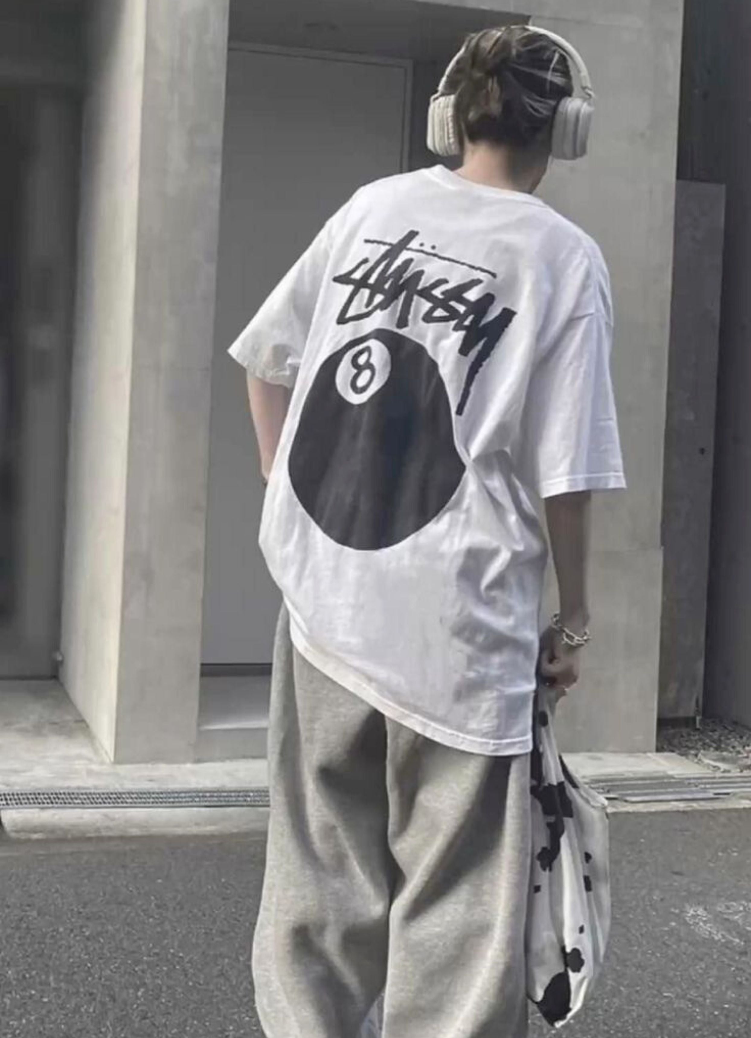 8 Ball White Oversized Tshirt