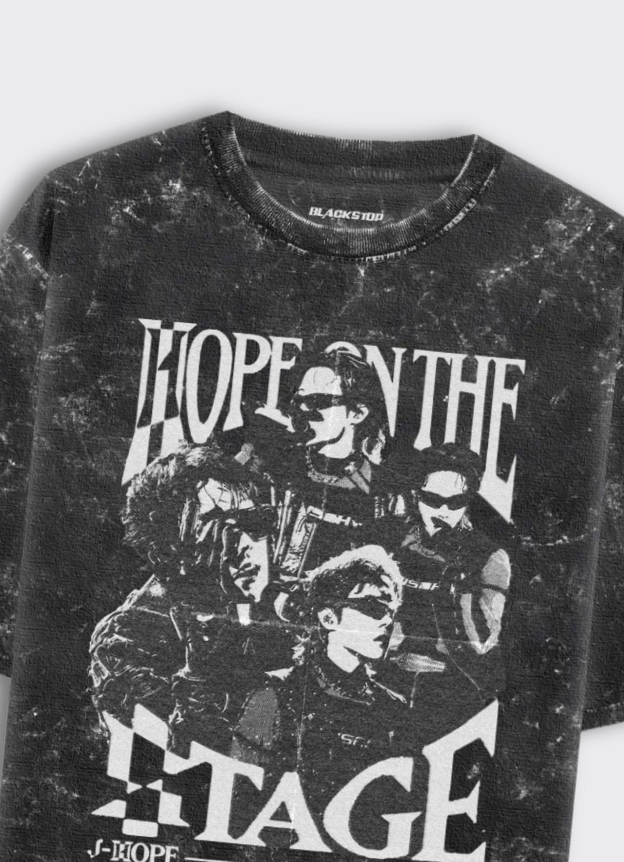 J-Hope H.O.T.S Acid Wash Front Oversized Tshirt