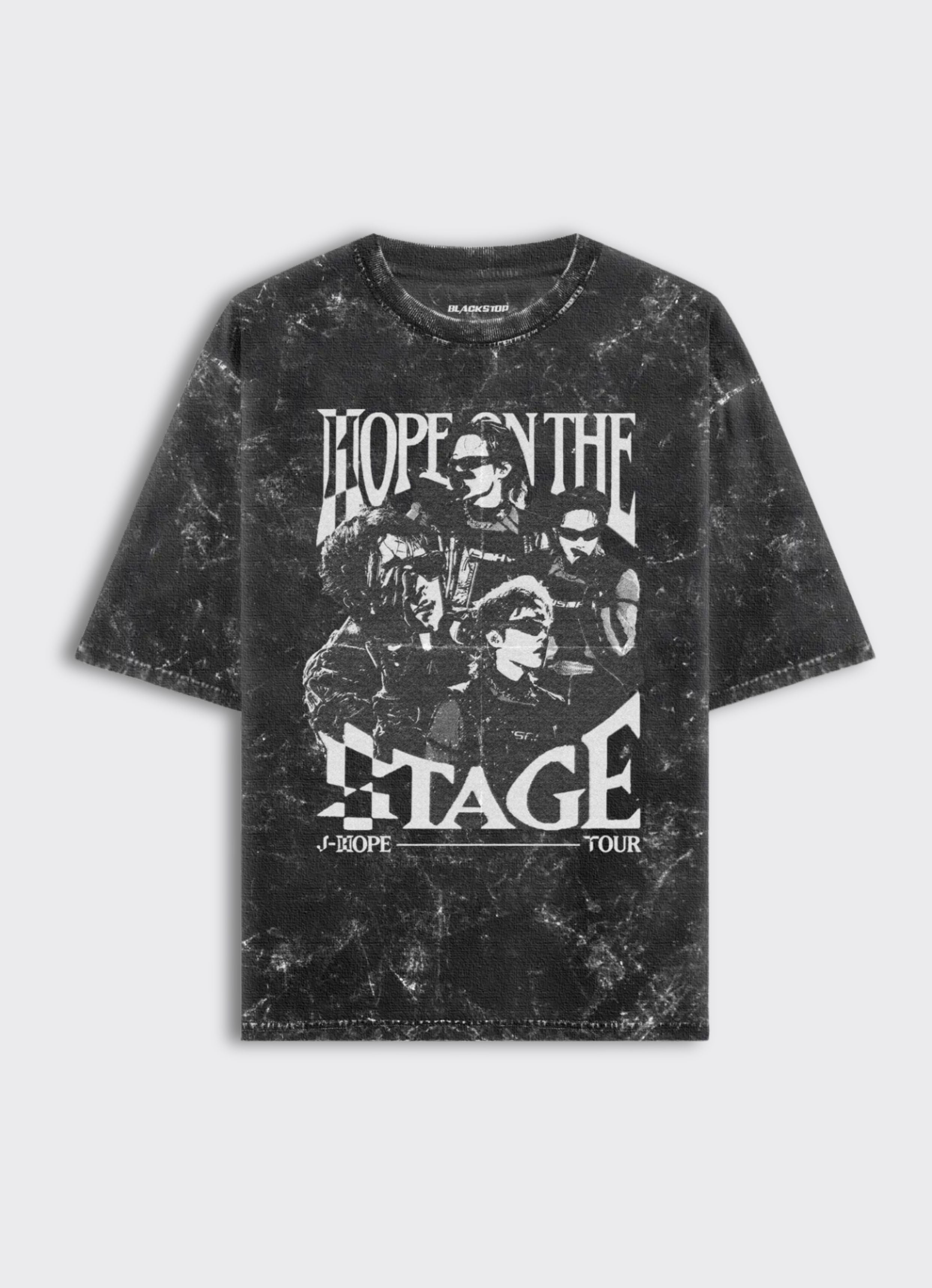 J-Hope H.O.T.S Acid Wash Front Oversized Tshirt