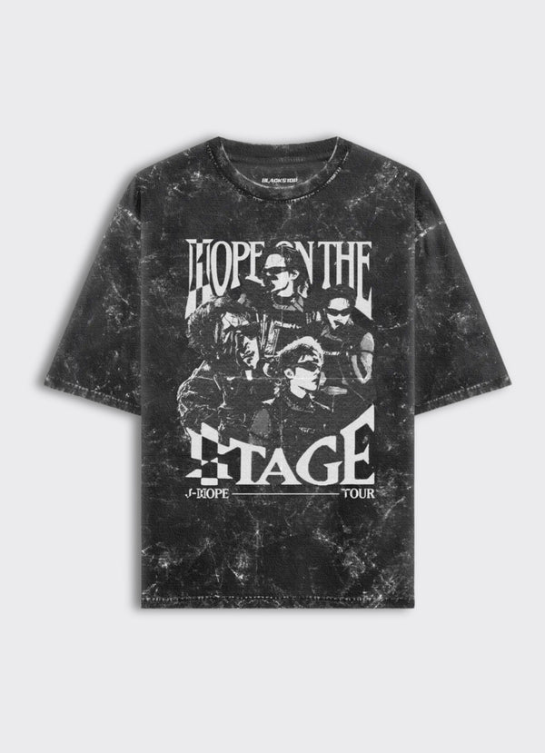 J-Hope H.O.T.S Acid Wash Front Oversized Tshirt