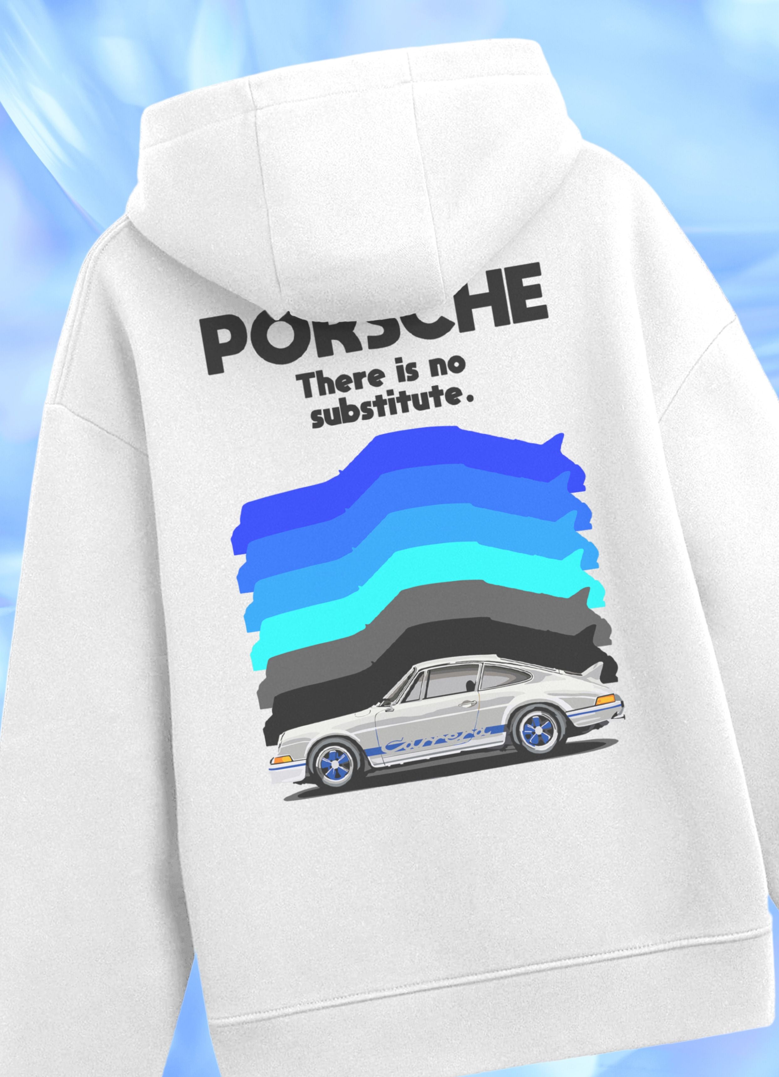 Porsche Back V2 White Hoodie