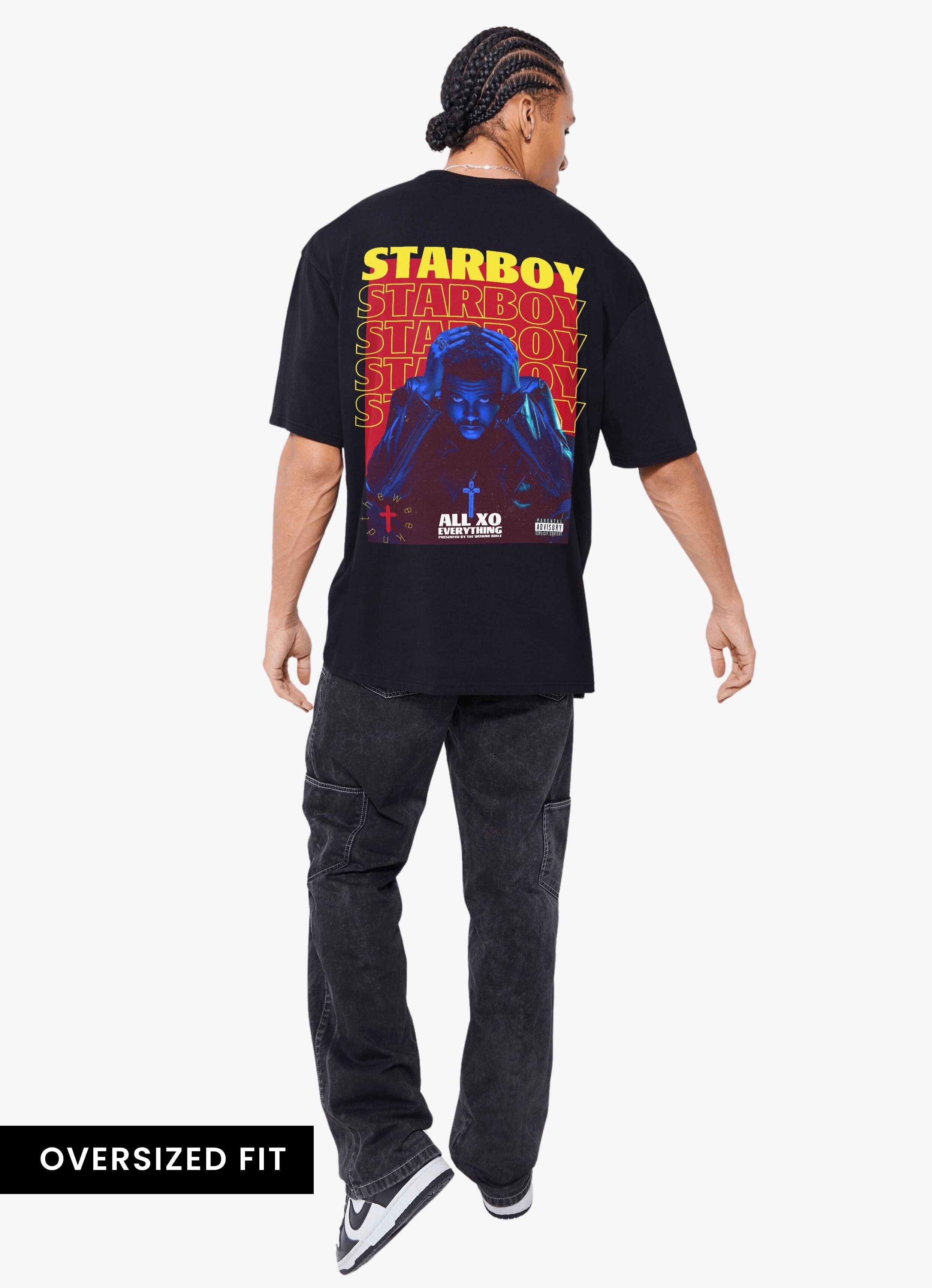 Weeknd Starboy Back Oversized Tshirt