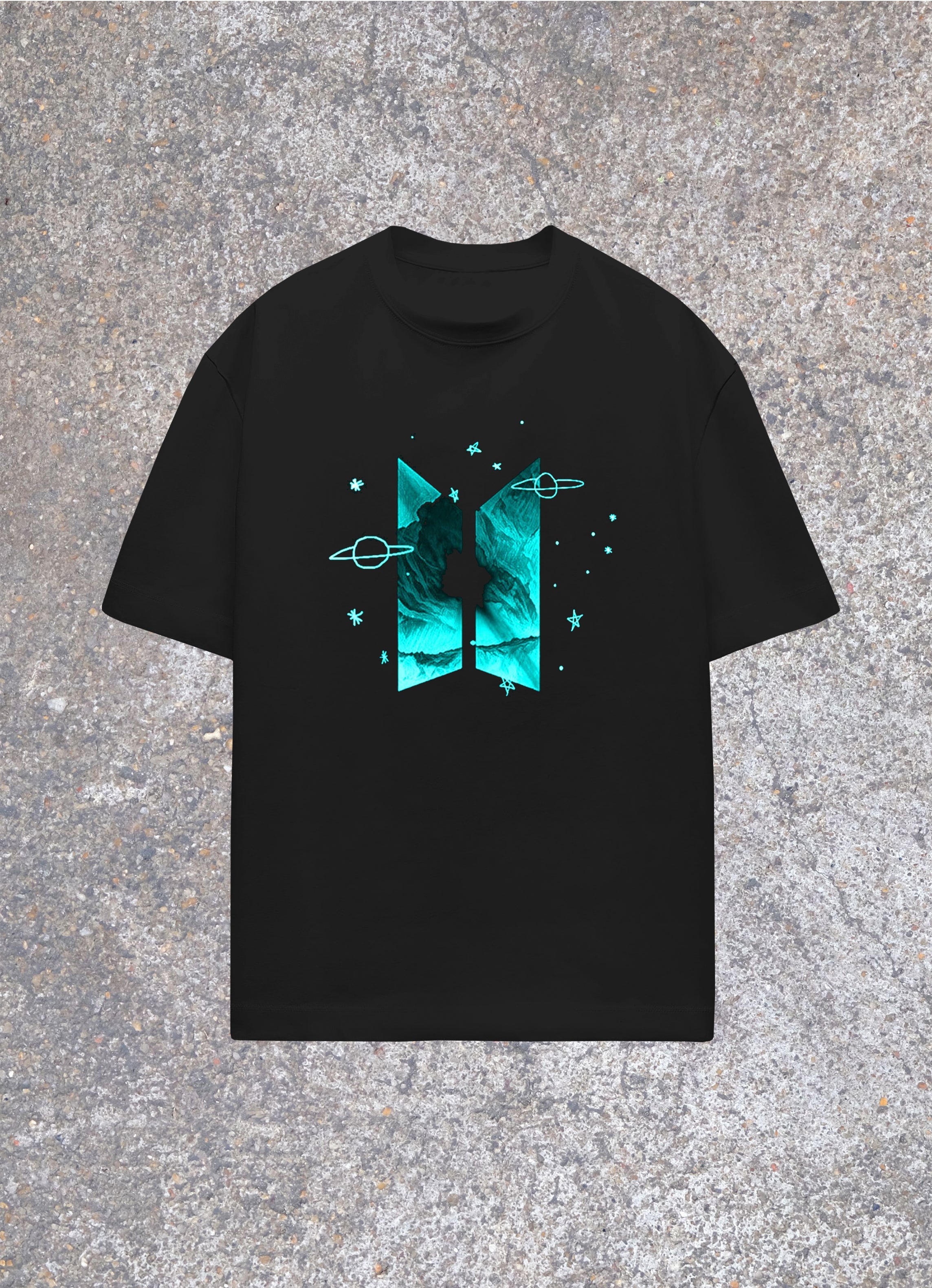 BTS Galaxy Blue Unisex Oversized Tshirt