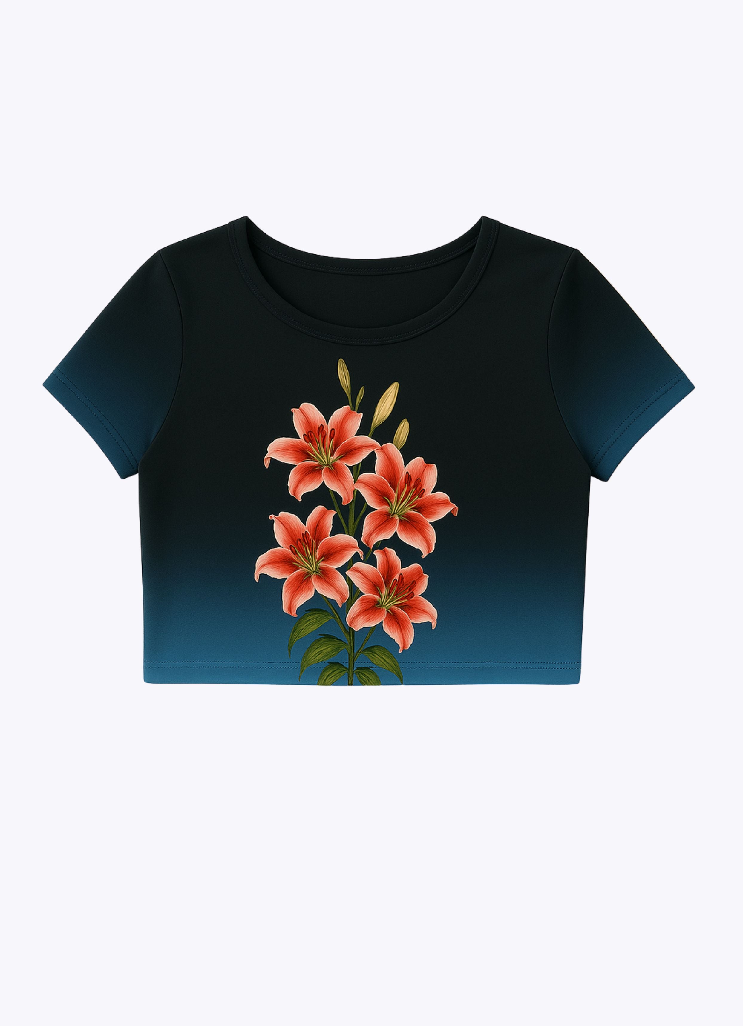 Midnight Lily Crop Top