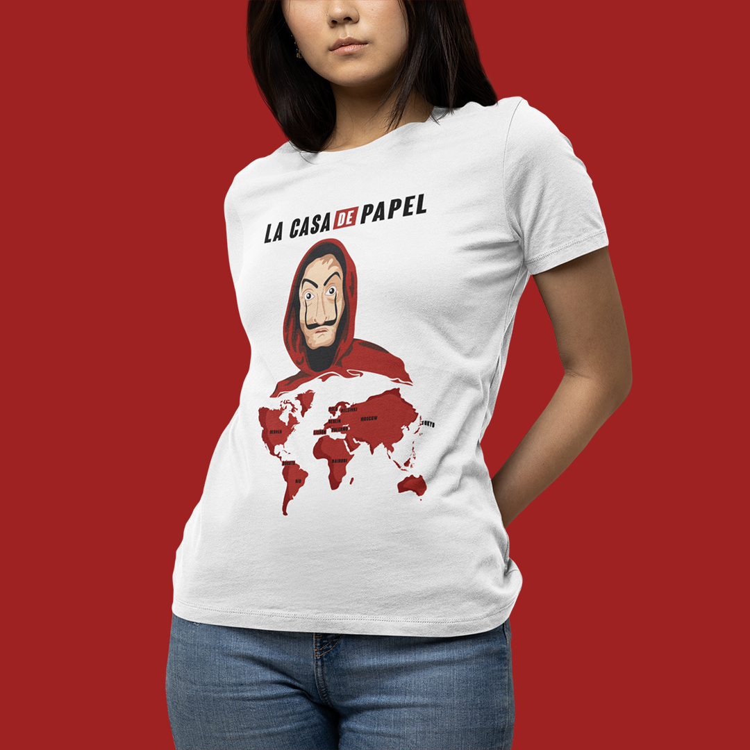 La Casa De Papel Map Women Tshirt