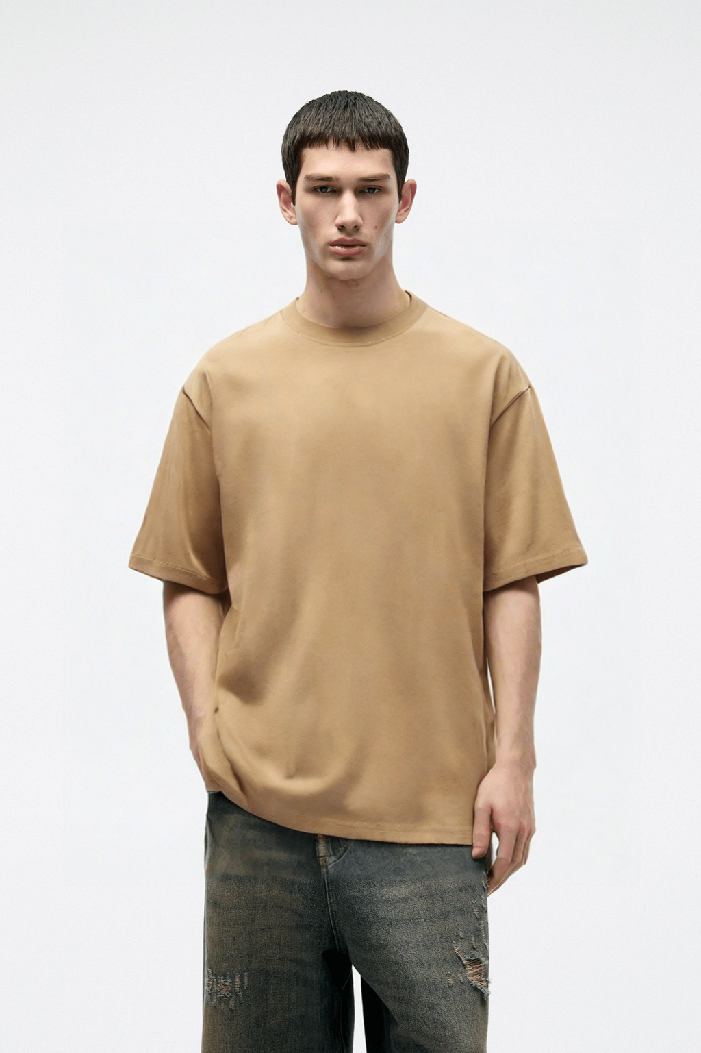 Basic Oversized Tshirt - Taupe
