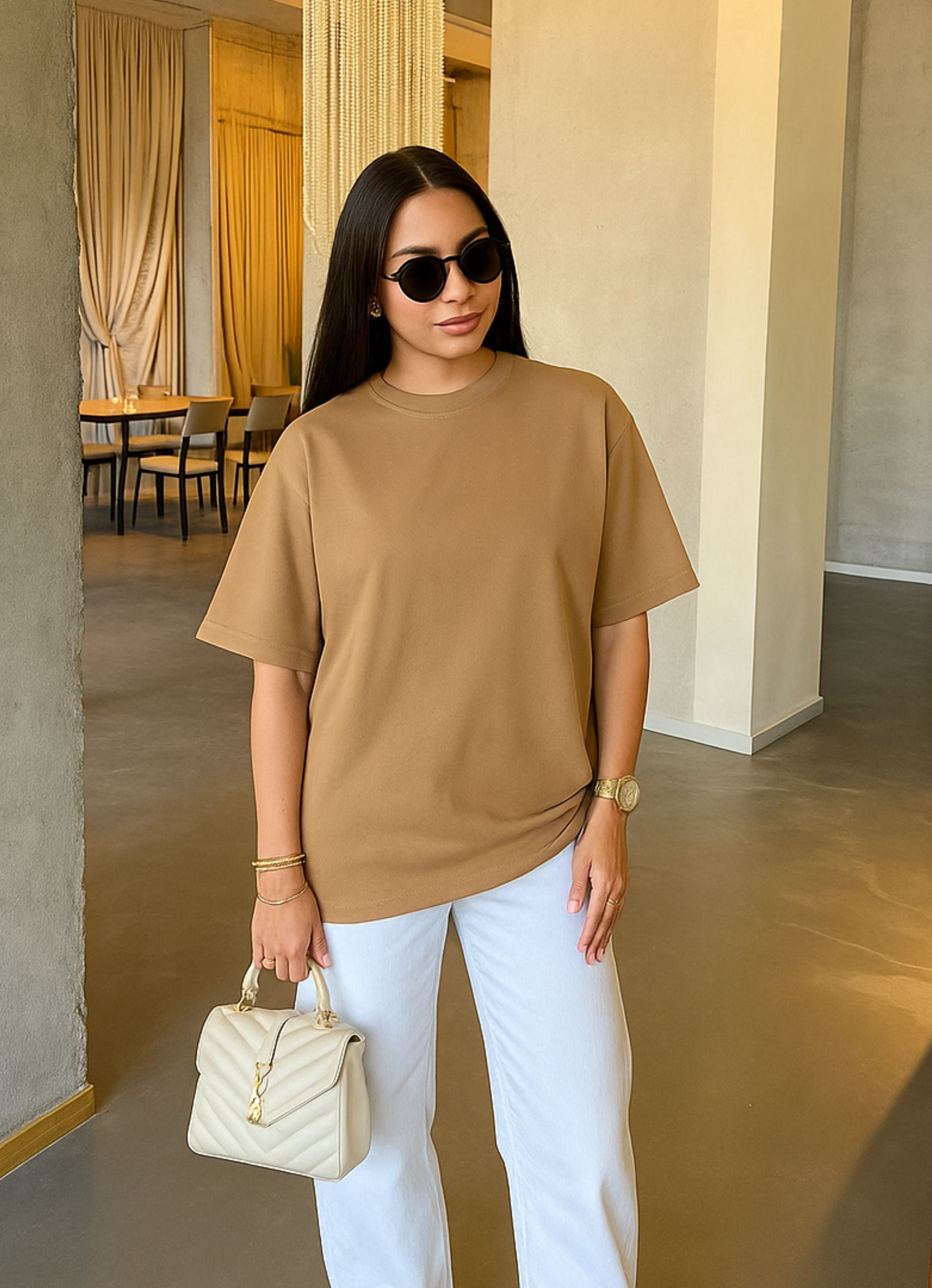 Basic Oversized Tshirt - Taupe