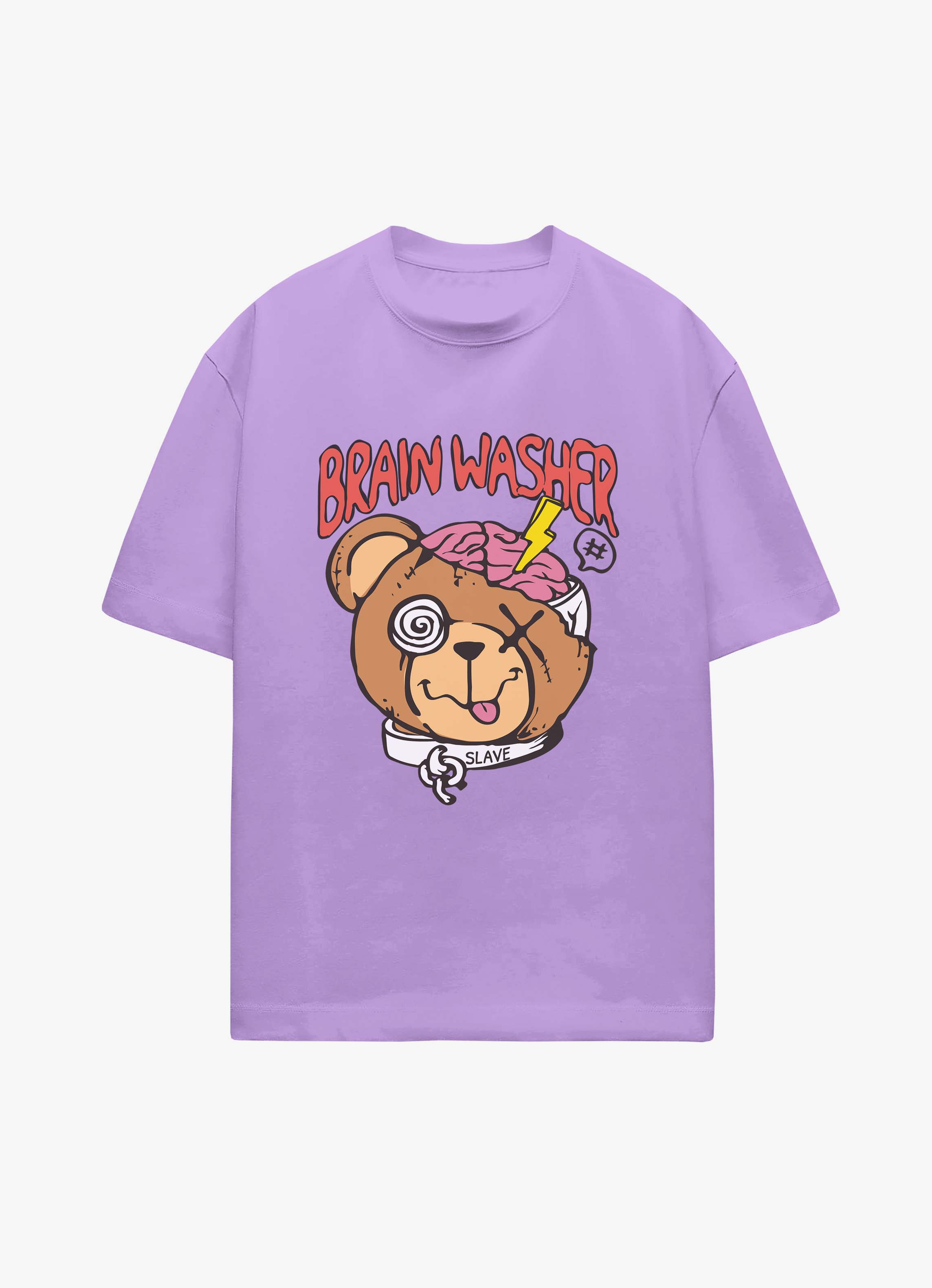 Bear Streetwear Lavender Oversized Unisex T-shirt #8 | Sale