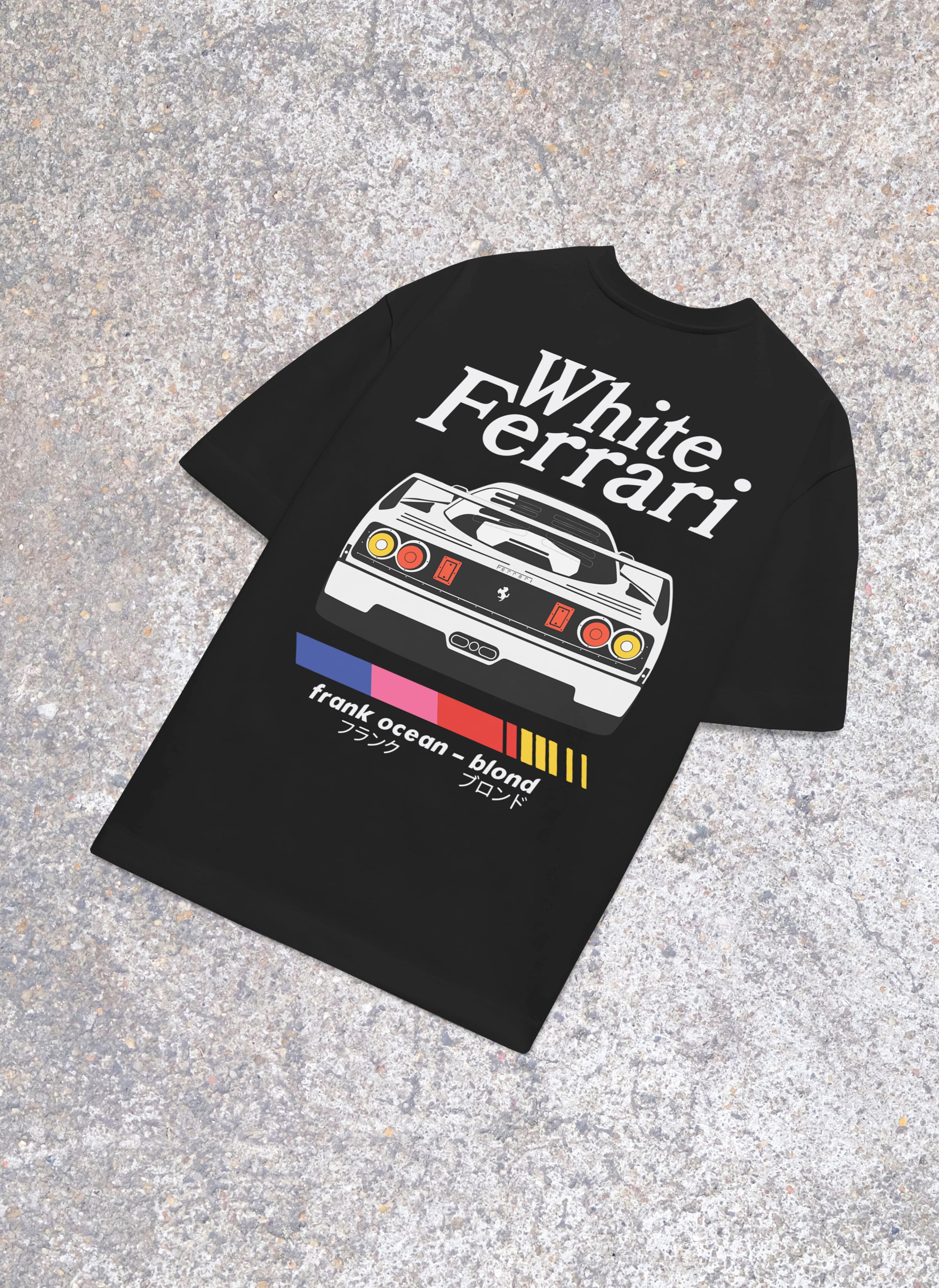 Blonde Ferrari Black Oversized Tshirt