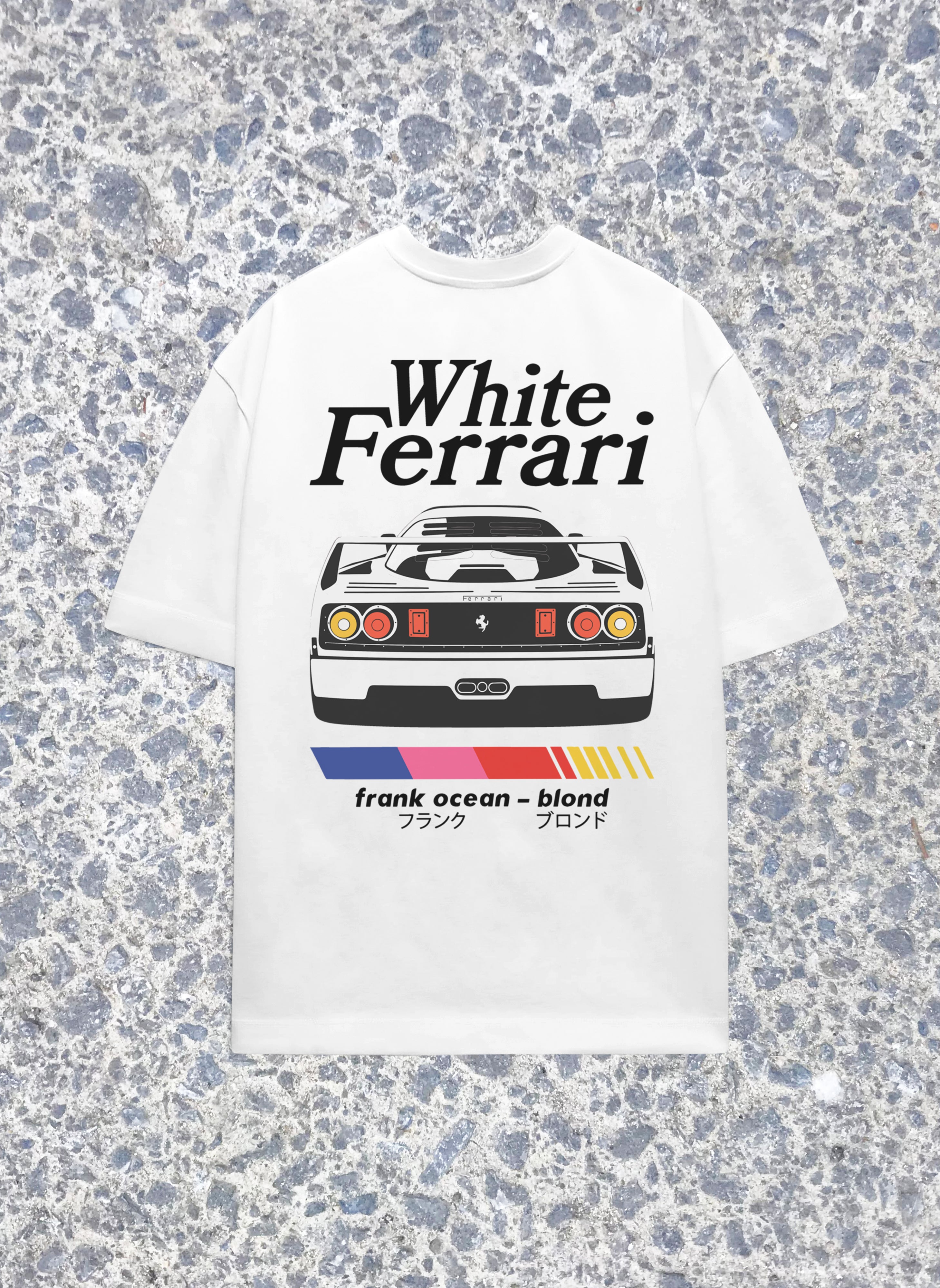 Blonde Ferrari White Oversized Tshirt