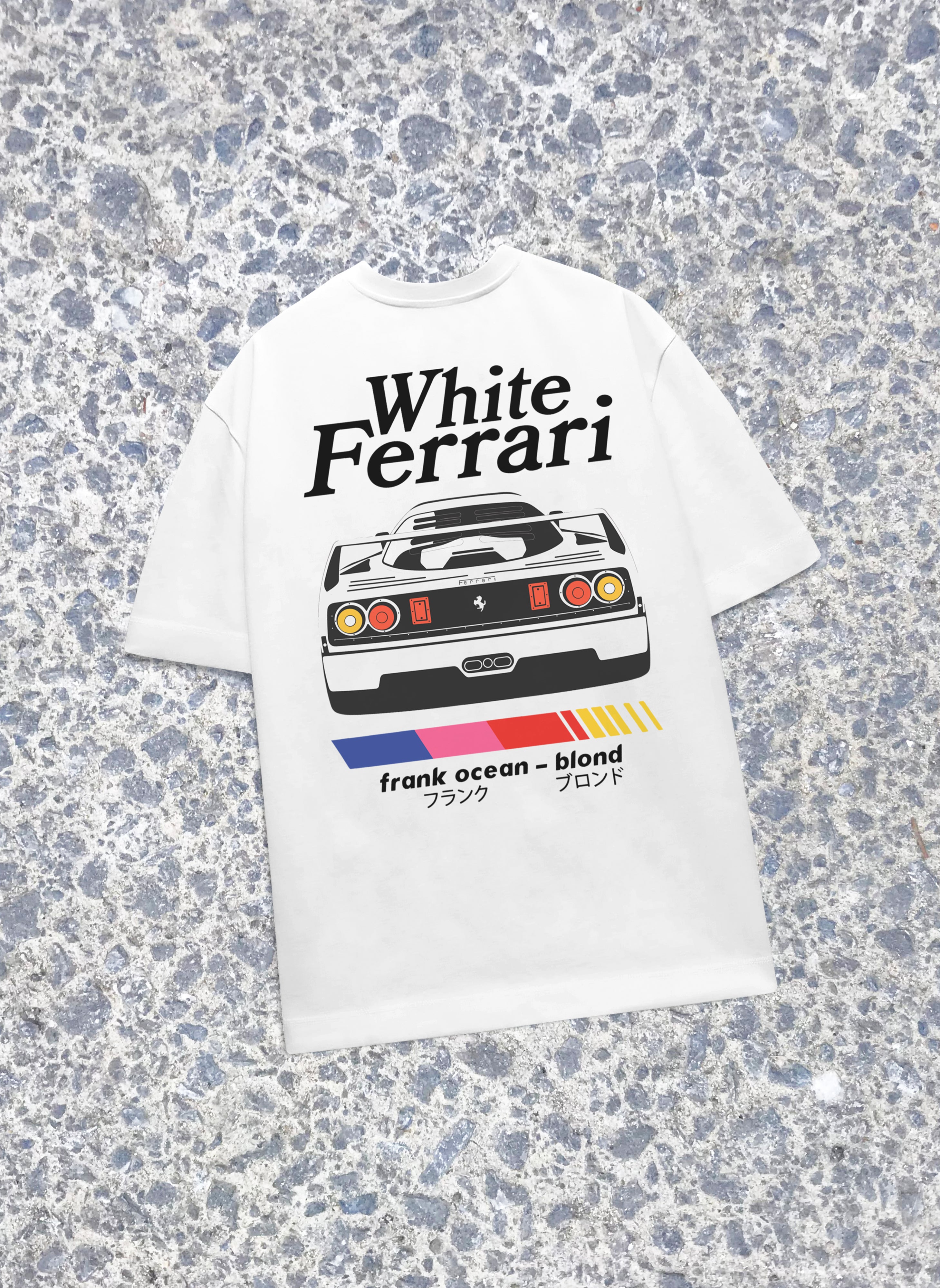 Blonde Ferrari White Oversized Tshirt