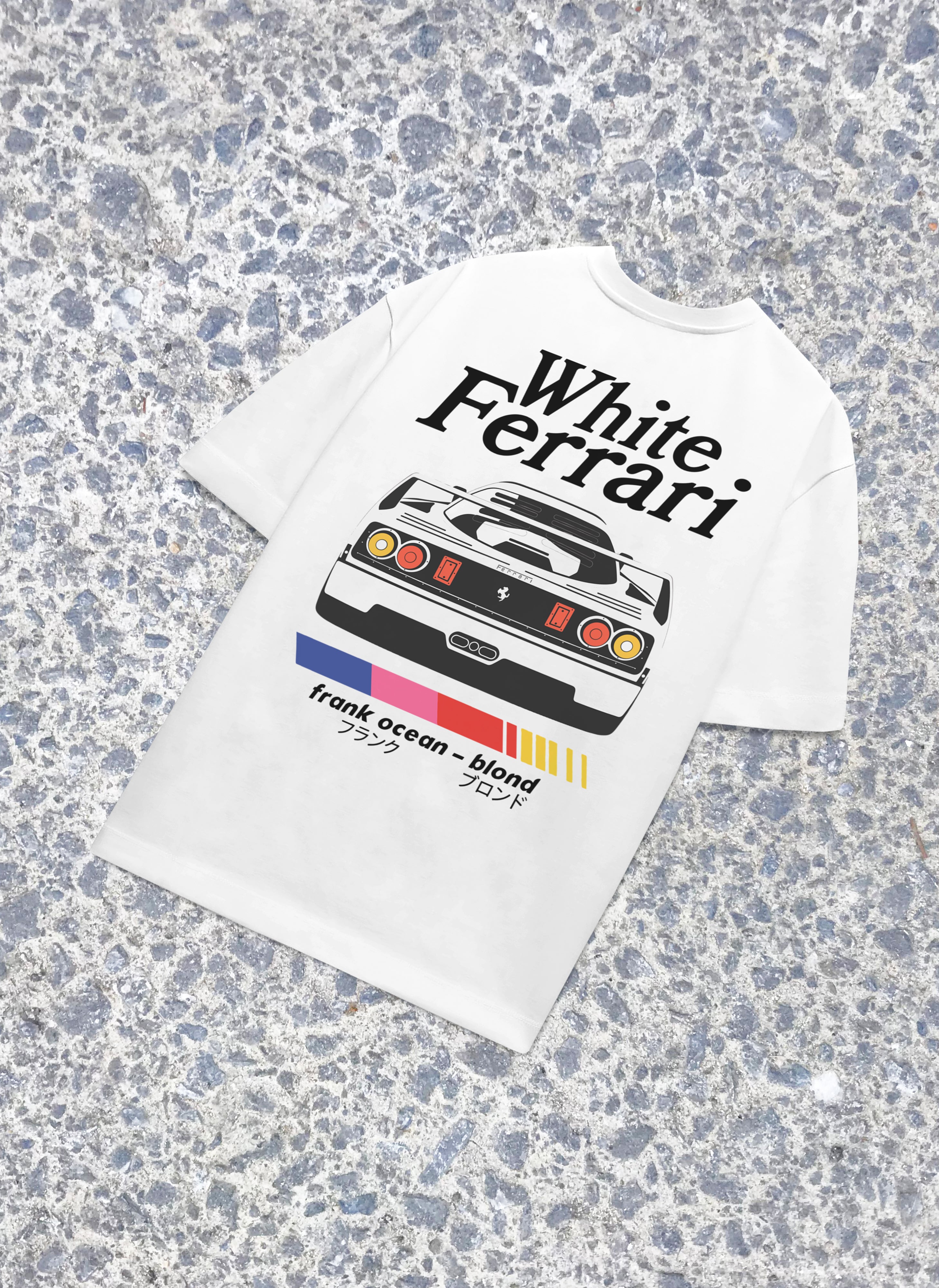 Blonde Ferrari White Oversized Tshirt