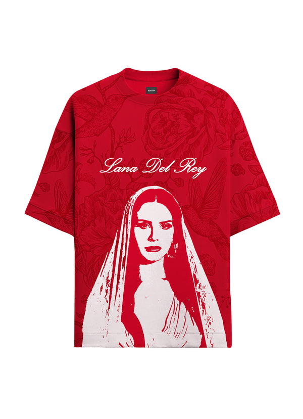 Lana Del Rey Red Oversized T-shirt