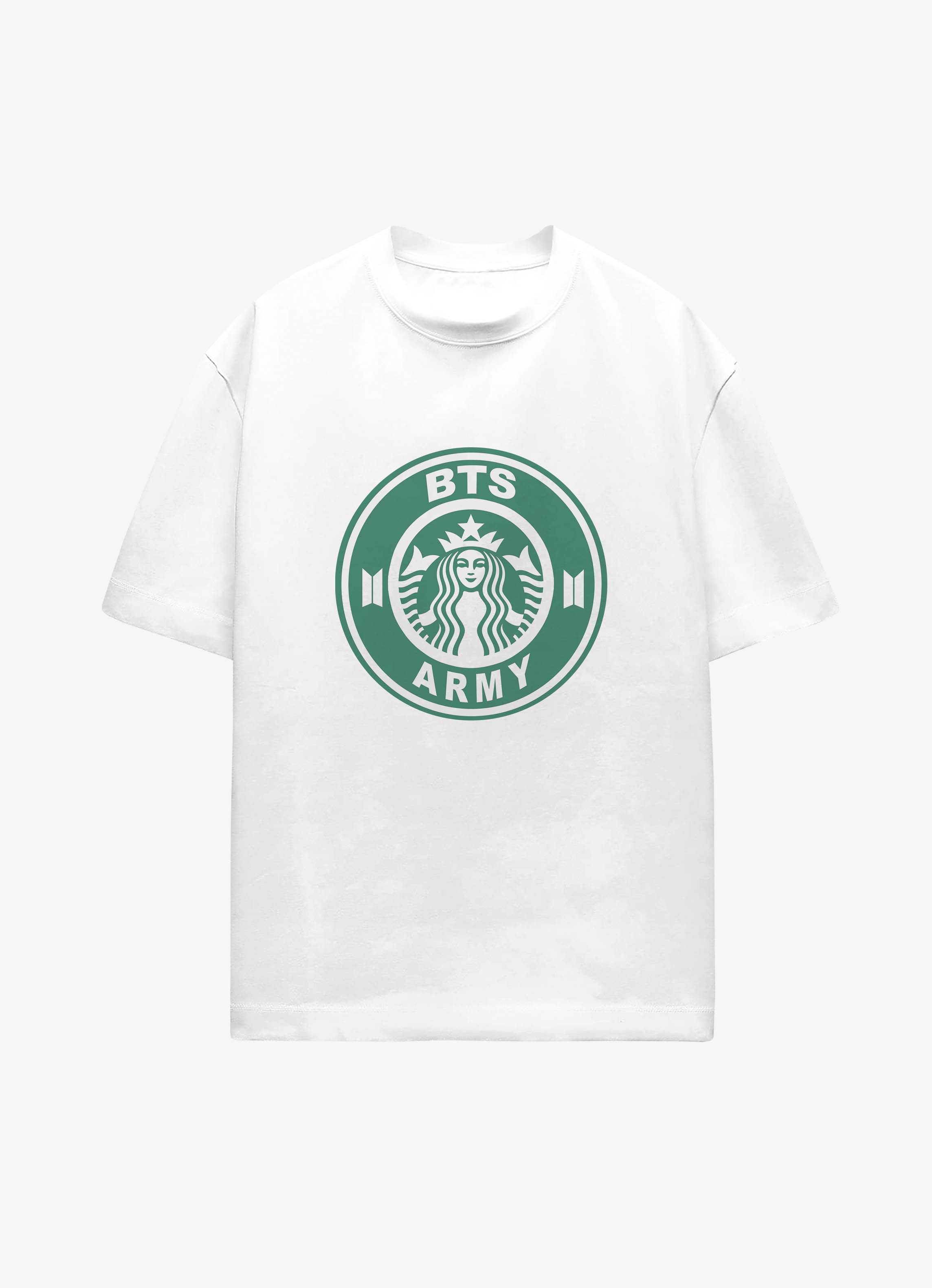 BTS Starbucks Army Women Tshirt | Sale