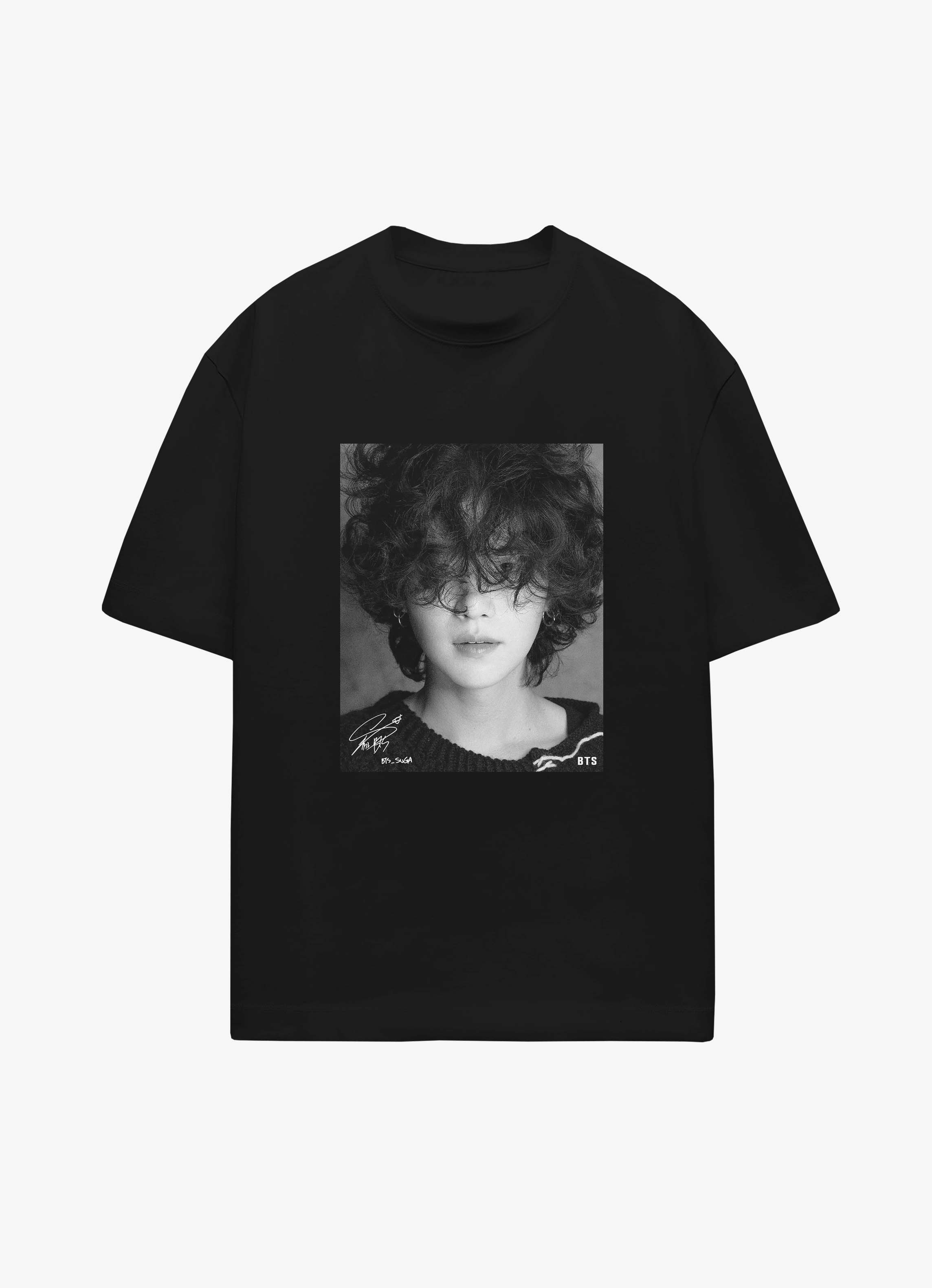 Suga B&W Black Oversized Unisex  Tshirt | Sale