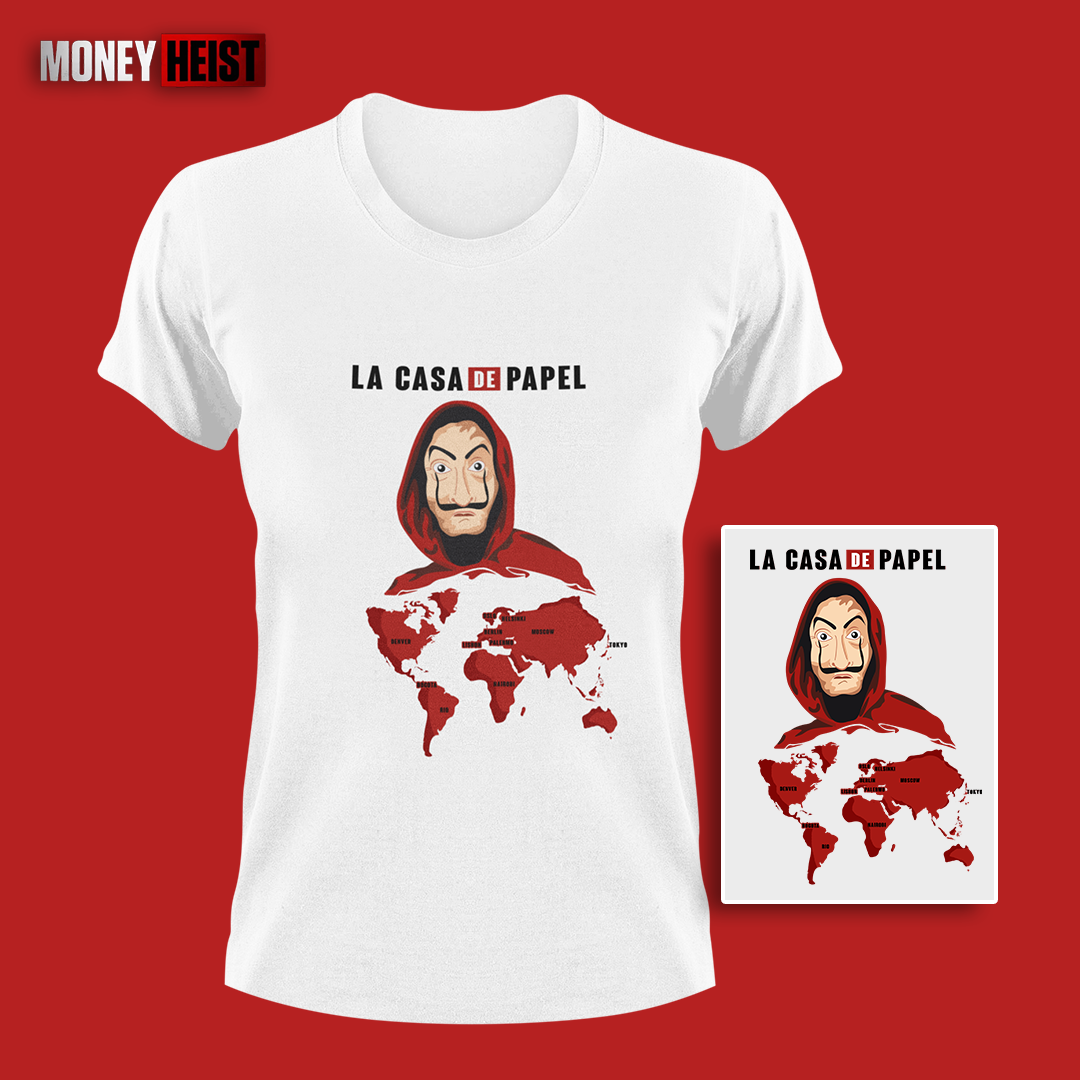 La Casa De Papel Map Women Tshirt