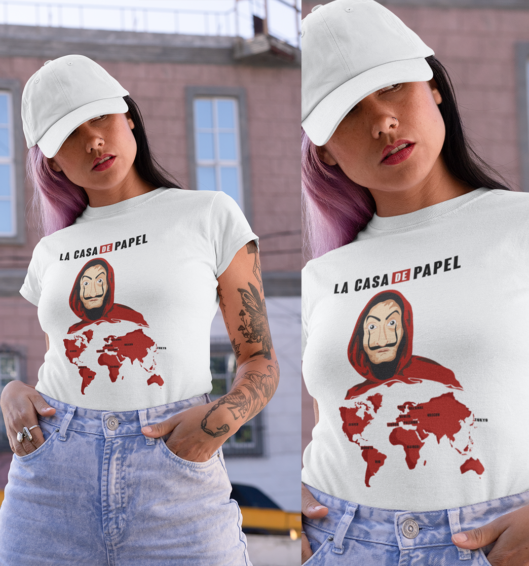 La Casa De Papel Map Women Tshirt