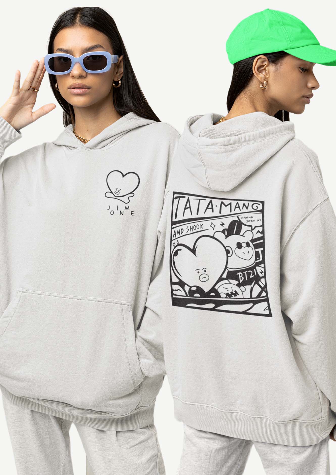 Bt21 gray hoodie online