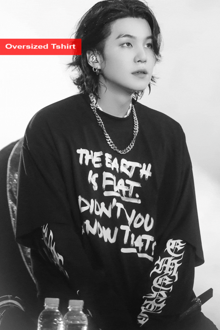 Suga The Earth Is Flat Oversized Tshirt