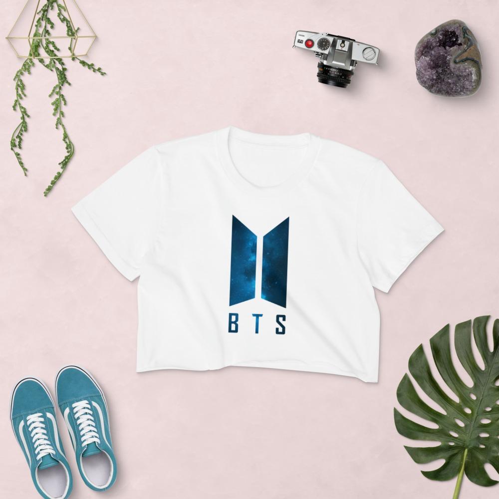 BTS - Blue Galaxy Logo Crop top