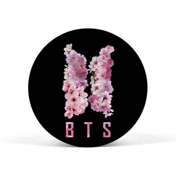 BTS Pink Flower Logo Pop Socket