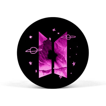 BTS Pink Galaxy Logo  Pop Socket