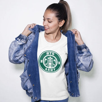 BTS Starbucks Army Tshirt