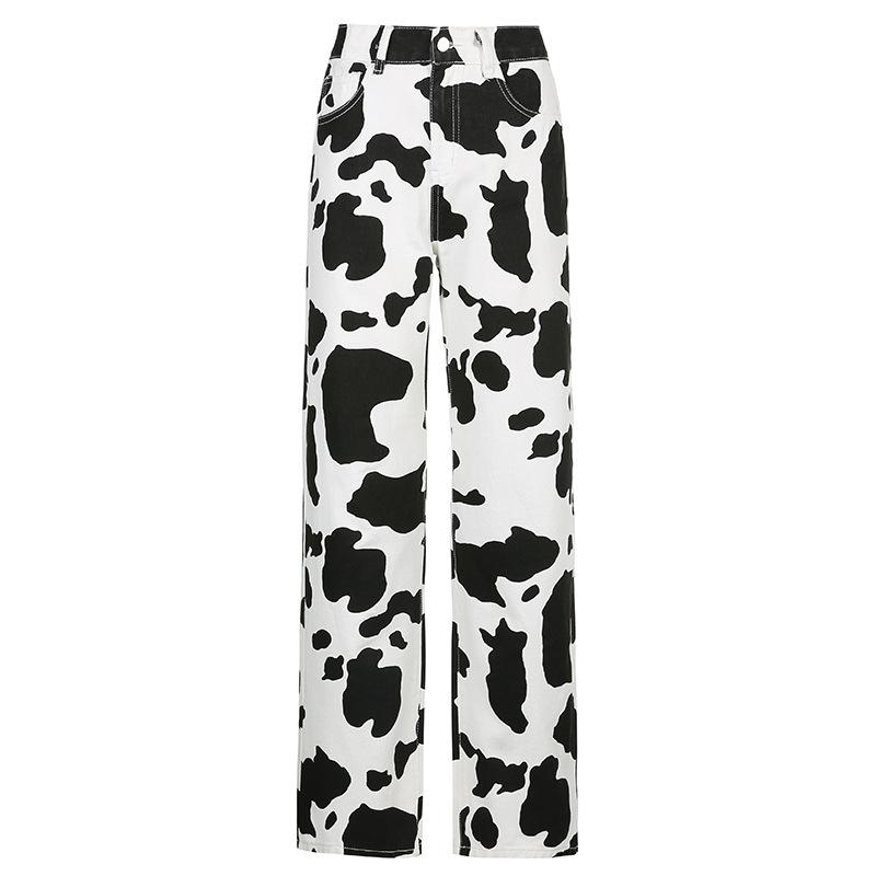 Cow Pattern Woman Jean