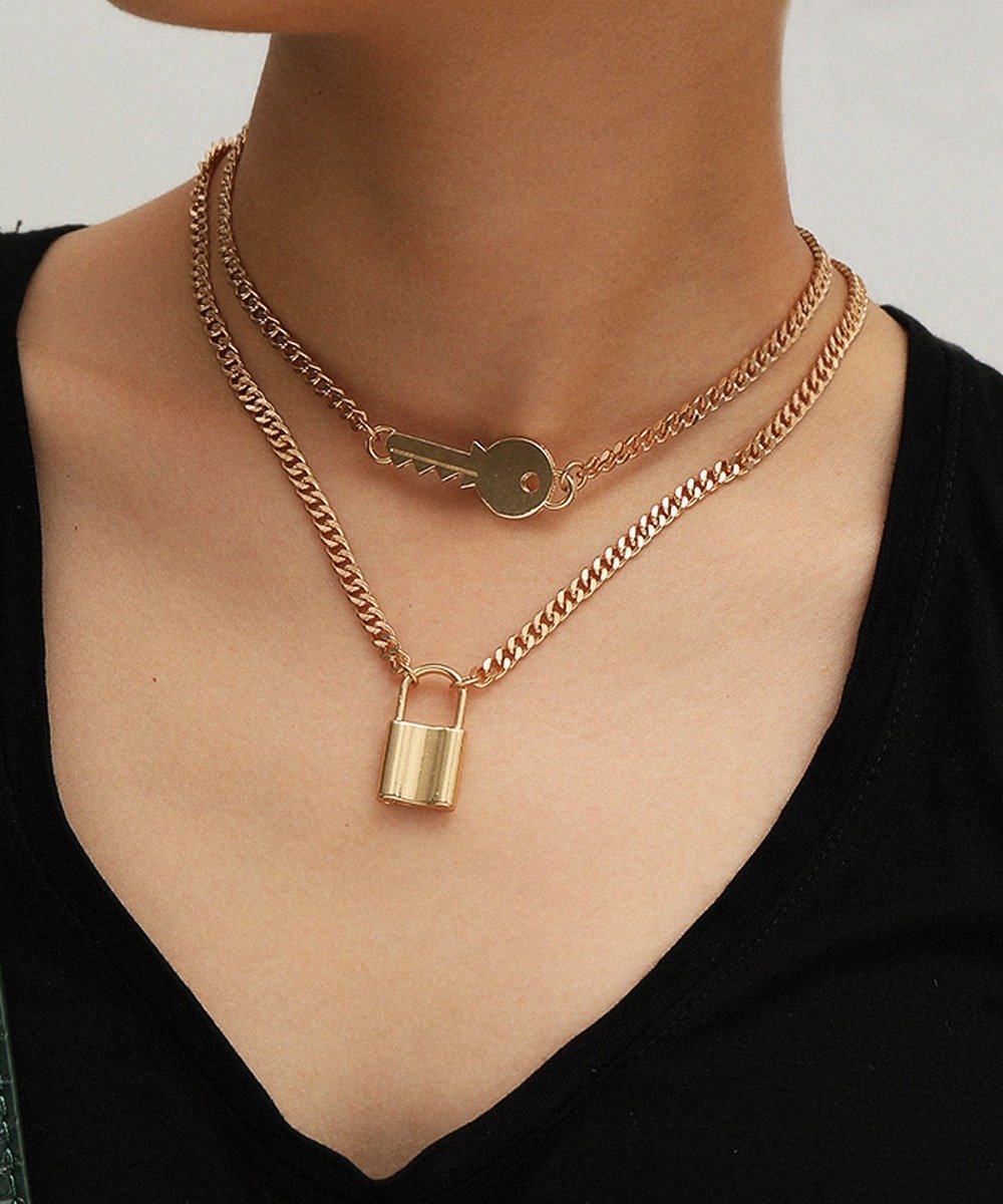 Lock And Key Choker Necklace