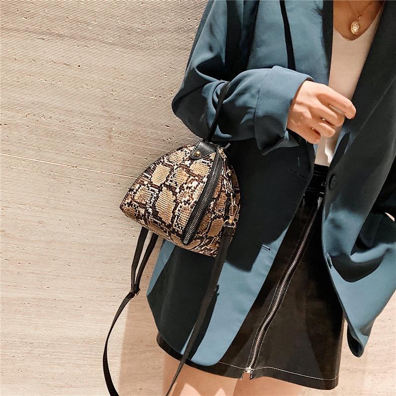 Luxury Triangle Snake Mini Shoulder Bag