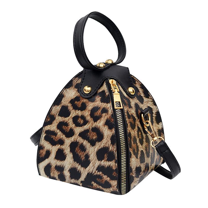 Luxury Triangle Leopard Mini Shoulder Bag