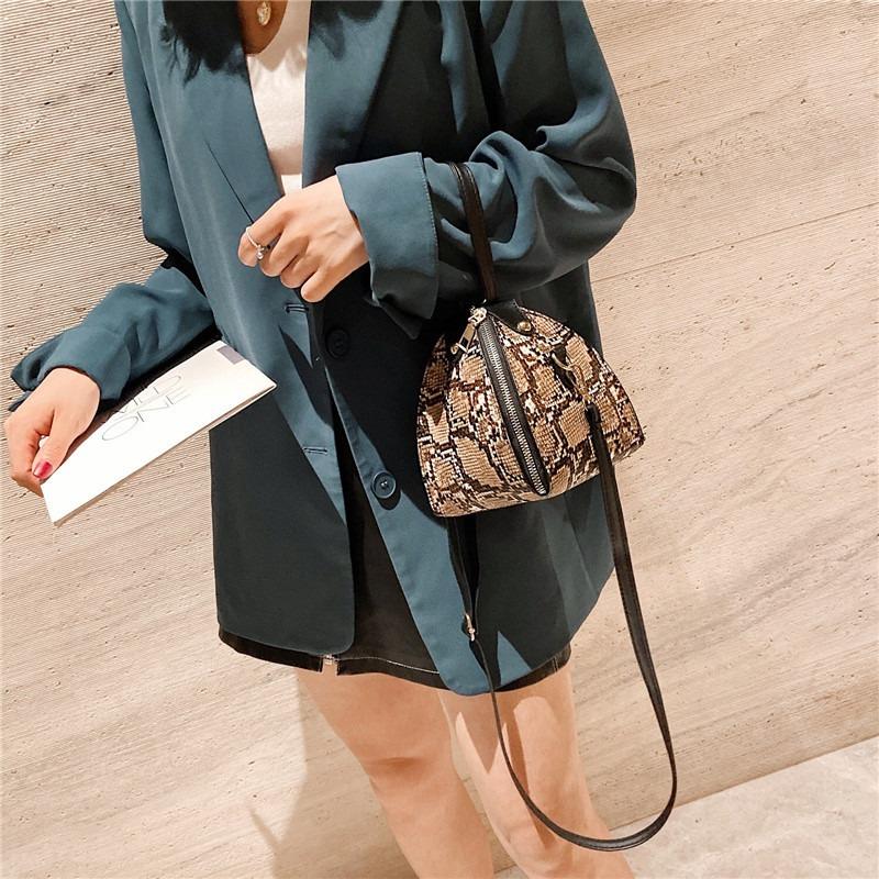 Luxury Triangle Snake Mini Shoulder Bag