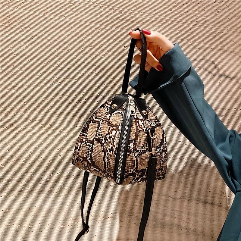 Luxury Triangle Snake Mini Shoulder Bag