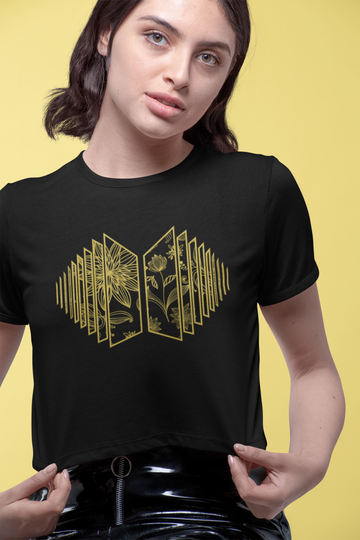 Bts New Gold Logo Crop top
