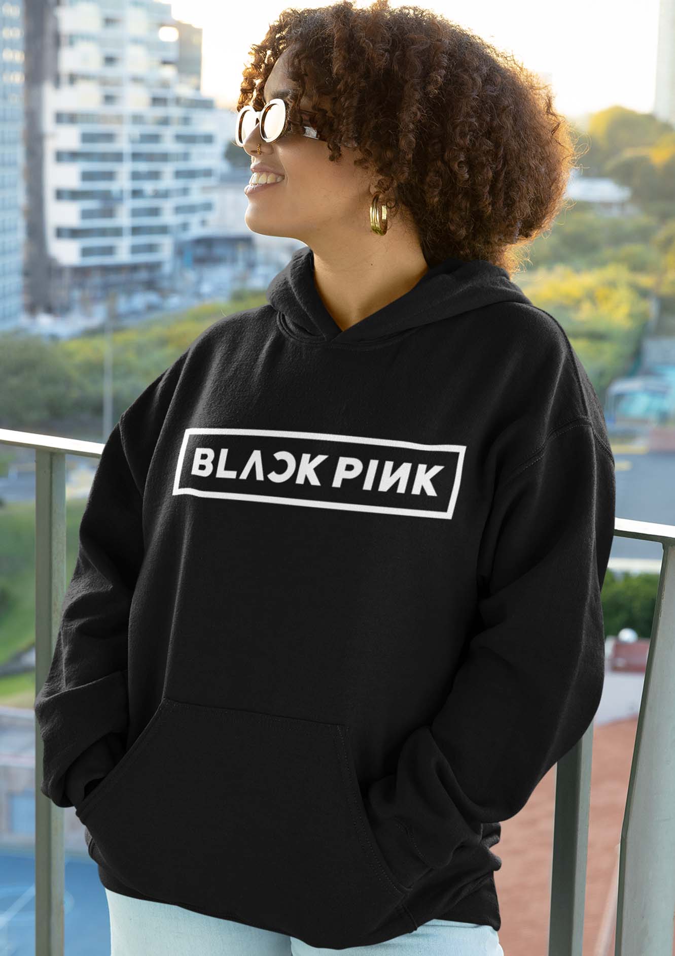BLACKPINK - White Logo Unisex Hoodie