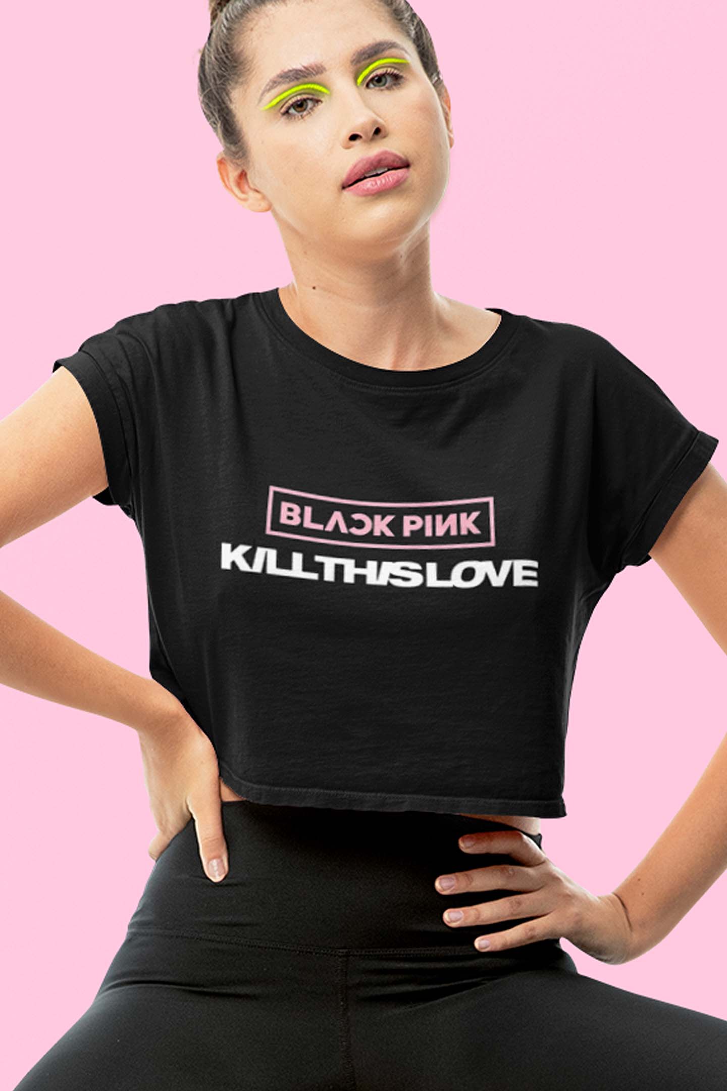 BLACKPINK Kill This Love Logo Crop Top