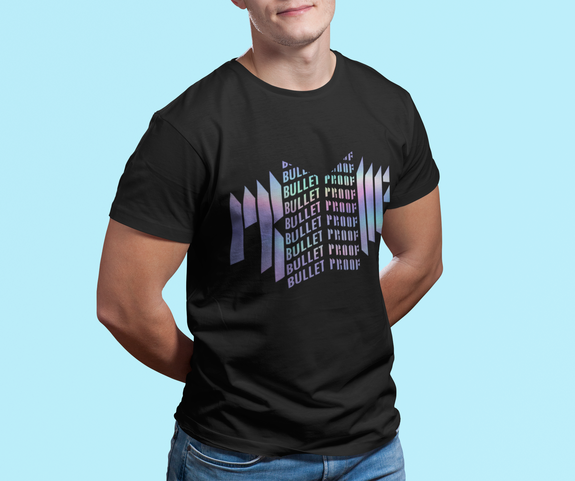 BTS - BulletProof Hologram Printed Unisex Tshirt